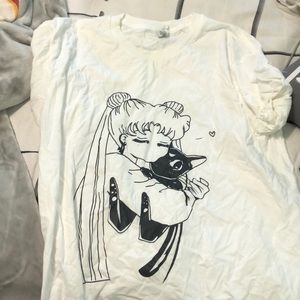 white sailor moon shirt
